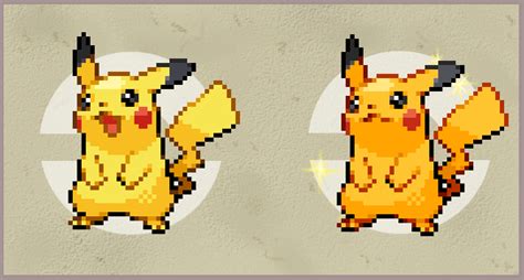 shiny pikachu vs normal.